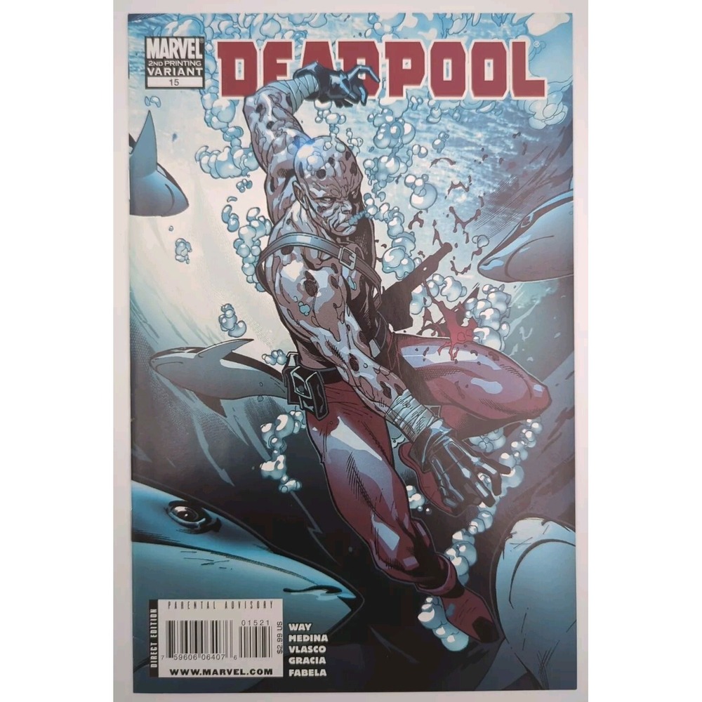 Marvel Comics Deadpool #15 Second Printing Variant (2009) NM Range